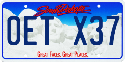SD license plate 0ETX37