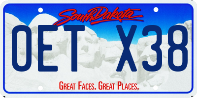 SD license plate 0ETX38
