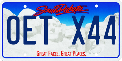 SD license plate 0ETX44