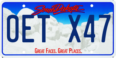 SD license plate 0ETX47