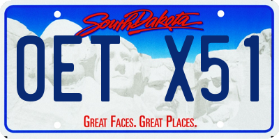 SD license plate 0ETX51