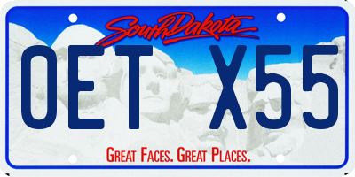 SD license plate 0ETX55