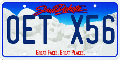 SD license plate 0ETX56