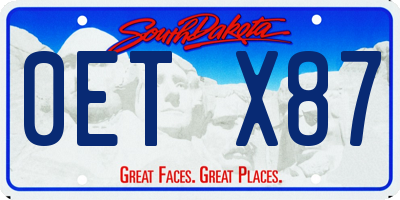 SD license plate 0ETX87