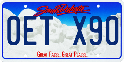 SD license plate 0ETX90