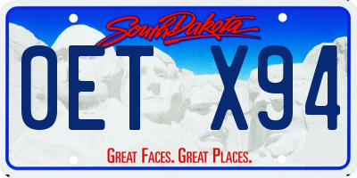 SD license plate 0ETX94