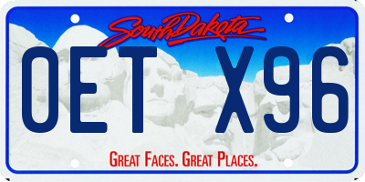 SD license plate 0ETX96