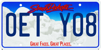 SD license plate 0ETY08