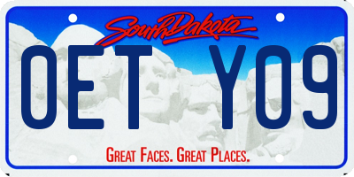 SD license plate 0ETY09