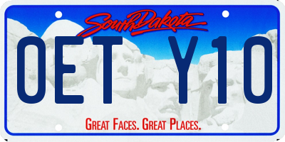 SD license plate 0ETY10