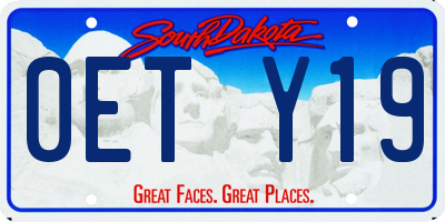 SD license plate 0ETY19