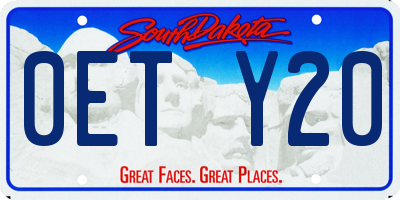 SD license plate 0ETY20