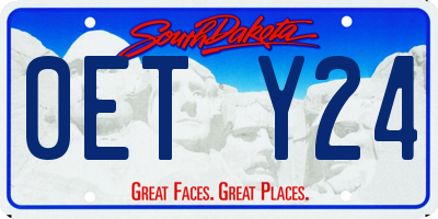 SD license plate 0ETY24