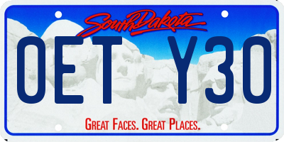 SD license plate 0ETY30