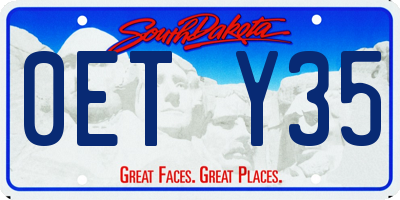 SD license plate 0ETY35