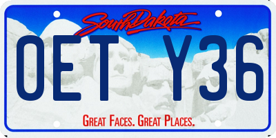 SD license plate 0ETY36