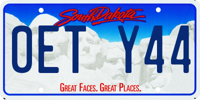 SD license plate 0ETY44