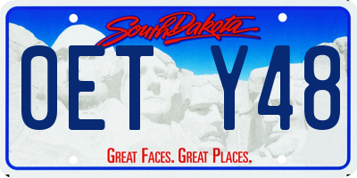 SD license plate 0ETY48