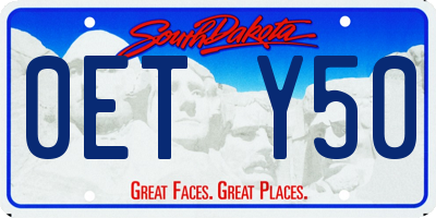 SD license plate 0ETY50