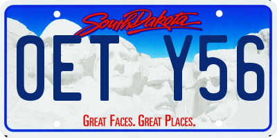 SD license plate 0ETY56