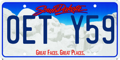 SD license plate 0ETY59