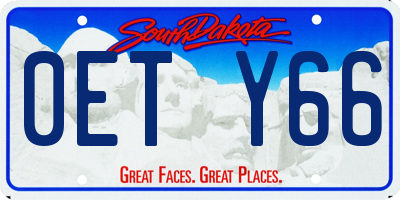 SD license plate 0ETY66