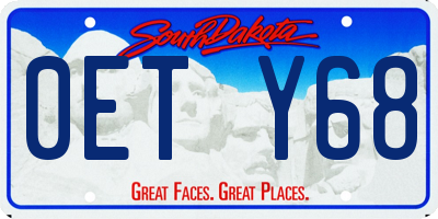 SD license plate 0ETY68
