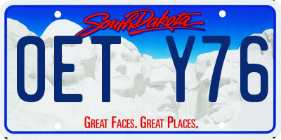 SD license plate 0ETY76