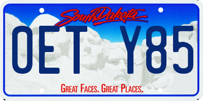 SD license plate 0ETY85