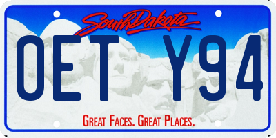 SD license plate 0ETY94