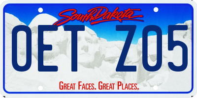 SD license plate 0ETZ05