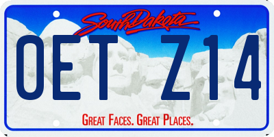 SD license plate 0ETZ14