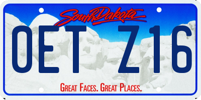 SD license plate 0ETZ16