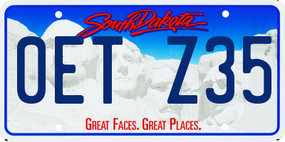 SD license plate 0ETZ35