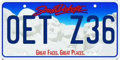 SD license plate 0ETZ36