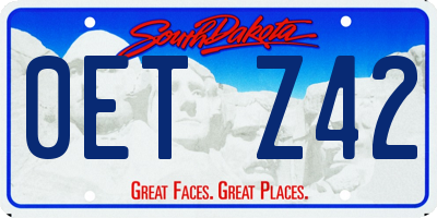 SD license plate 0ETZ42