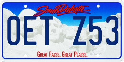 SD license plate 0ETZ53