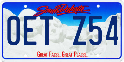 SD license plate 0ETZ54