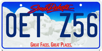 SD license plate 0ETZ56