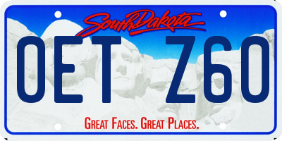 SD license plate 0ETZ60
