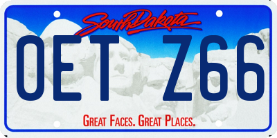 SD license plate 0ETZ66