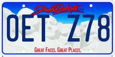 SD license plate 0ETZ78