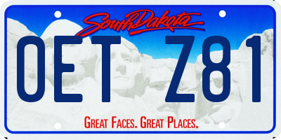 SD license plate 0ETZ81