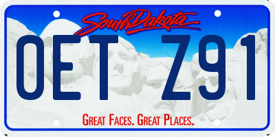 SD license plate 0ETZ91