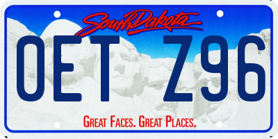 SD license plate 0ETZ96