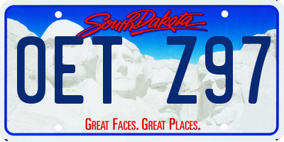 SD license plate 0ETZ97