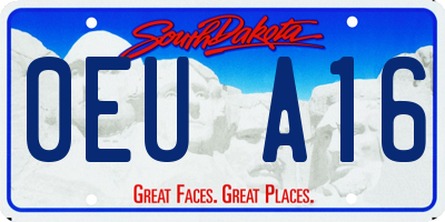 SD license plate 0EUA16