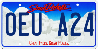 SD license plate 0EUA24