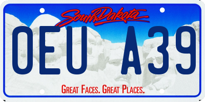 SD license plate 0EUA39