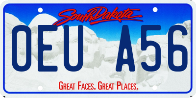 SD license plate 0EUA56